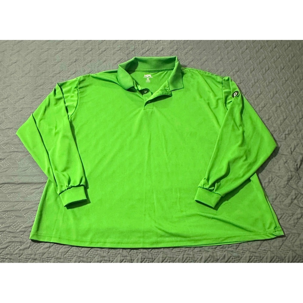 Publix Green Long Sleeve Polo Shirt Mens 3XL Golf Athletic Work Wear